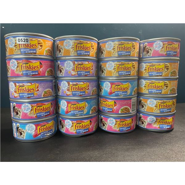 20 Tins of Purina Friskies Shredded Wet Cat Food - Assorted Flavors - New
