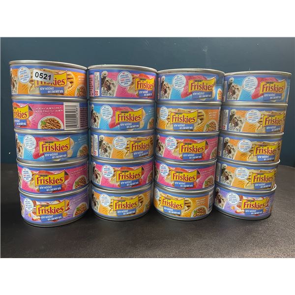 20 Tins of Purina Friskies Shredded Wet Cat Food - Assorted Flavors - New