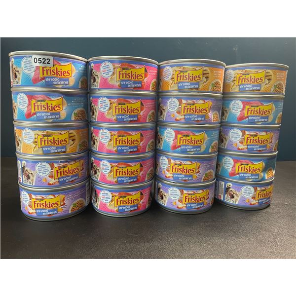 20 Tins of Purina Friskies Shredded Wet Cat Food - Assorted Flavors - New