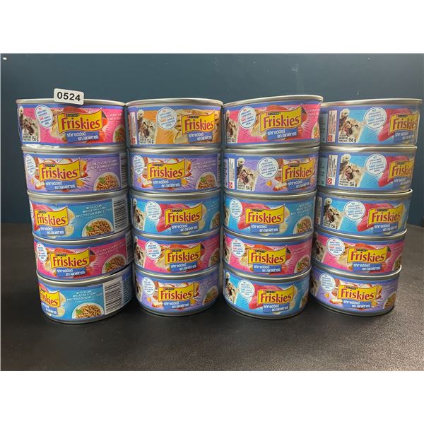 20 Tins of Purina Friskies Shredded Wet Cat Food - Assorted Flavors - New
