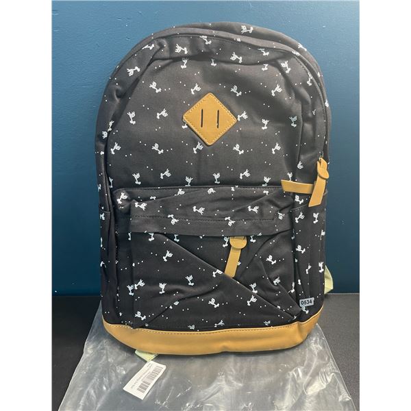1 Giraffe Design Black/White Backpack for School - Brand New