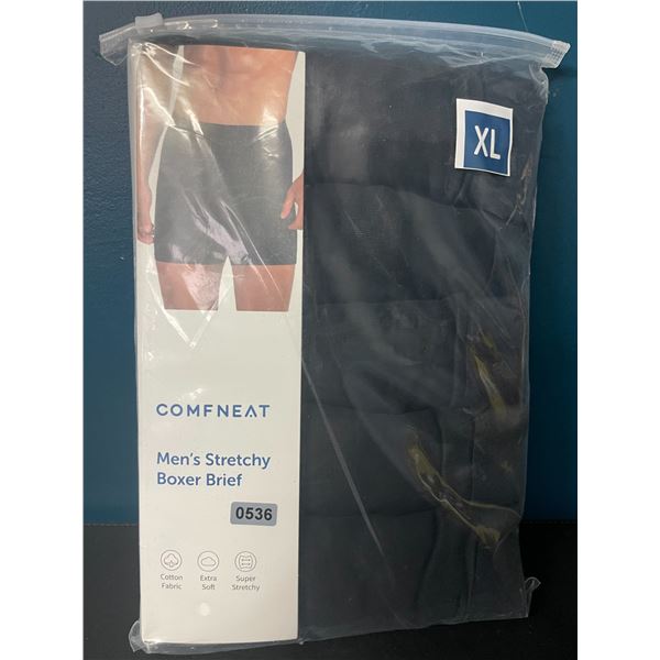1 Pack of Comfneat Men's Stretchy Cotton Boxer Briefs - 5 Pack - Size XL - Brand New