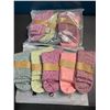 Image 1 : 2 Multi-Packs of Fuzzy Soft Winter Socks for Women - 5 Per Pack/10 Total - New