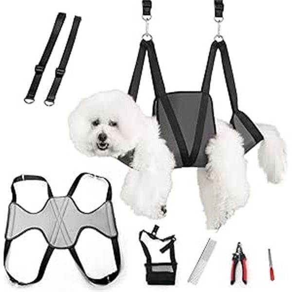 1 Pet Grooming Hammock Kit for Dogs - For Easy Bathing/Nail Trimming/Grooming - Brand New