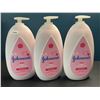 Image 1 : 3 Jumbo Bottles of Johnson's Baby Lotion - 800ml each - Hypoallergenic Lotion - Brand New