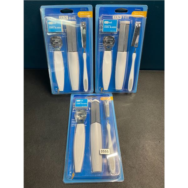 3 Foot File/Pedicure Tool Sets - Brand New
