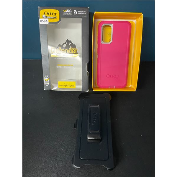 1 Otterbox Defender Series Phone Case for Samsung Galaxy S20 - Pink w/ Belt Clip - New