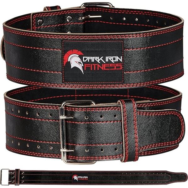 1 Dark Iron Fitness Genuine Leather Pro Weightlifting Belt - Size XL (37"-49") - Brand New
