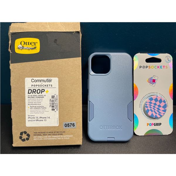 1 Otterbox Commuter + Popsockets Phone Case - Fits iPhone 15/14 & 13 - Brand New