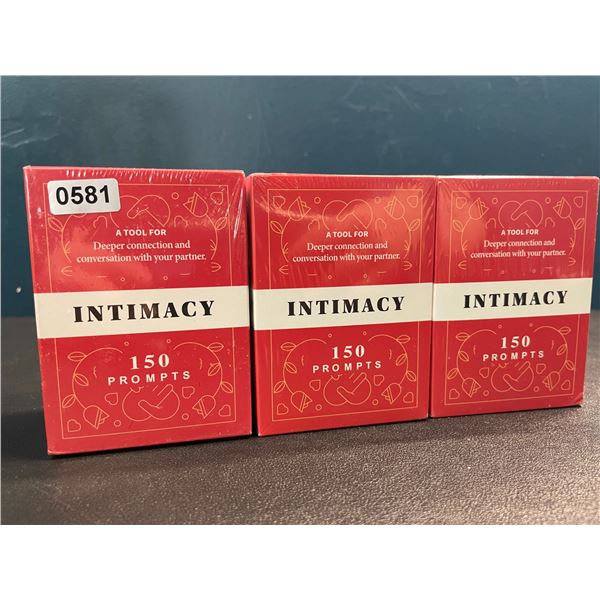 3 "Intimacy" Card Sets for Couples - 150 Prompts for Deeper Connection/Conversation - New Sealed