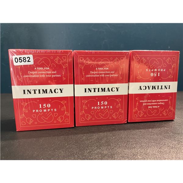 3 "Intimacy" Card Sets for Couples - 150 Prompts for Deeper Connection/Conversation - New Sealed