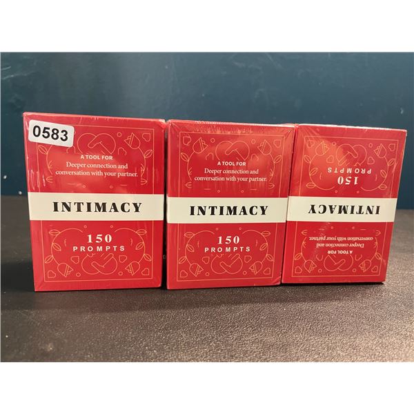 3 "Intimacy" Card Sets for Couples - 150 Prompts for Deeper Connection/Conversation - New Sealed