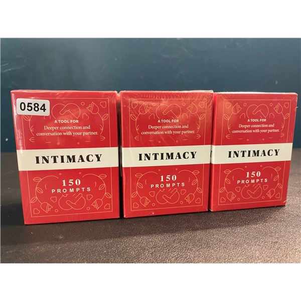 3 "Intimacy" Card Sets for Couples - 150 Prompts for Deeper Connection/Conversation - New Sealed