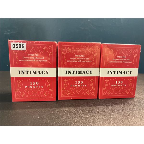 3 "Intimacy" Card Sets for Couples - 150 Prompts for Deeper Connection/Conversation - New Sealed