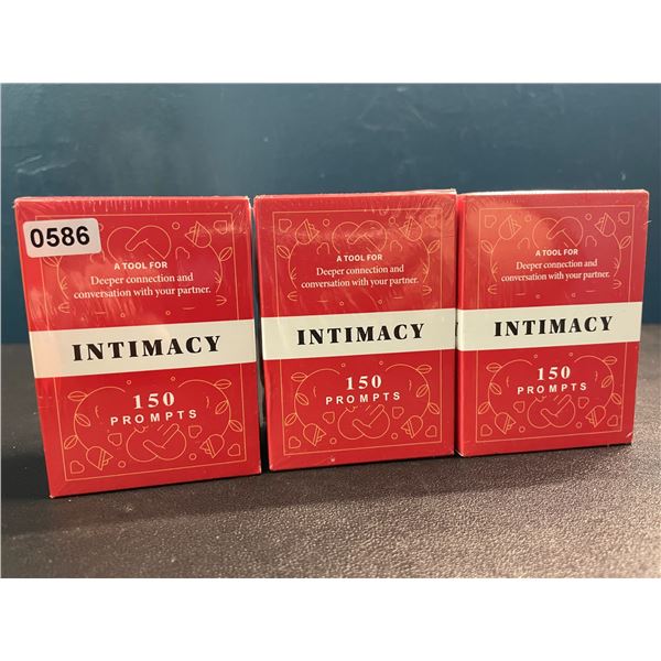 3 "Intimacy" Card Sets for Couples - 150 Prompts for Deeper Connection/Conversation - New Sealed