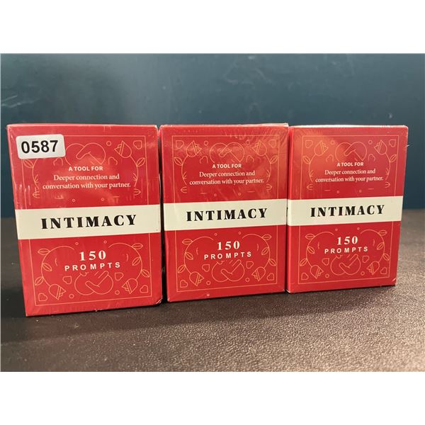 3 "Intimacy" Card Sets for Couples - 150 Prompts for Deeper Connection/Conversation - New Sealed