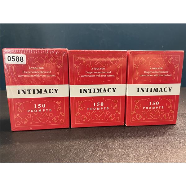 3 "Intimacy" Card Sets for Couples - 150 Prompts for Deeper Connection/Conversation - New Sealed