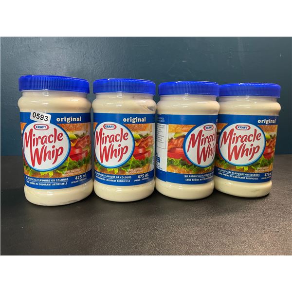 4 Jars of Kraft Miracle Whip Original - 475ml each - New (Exp: Nov 19 2024)