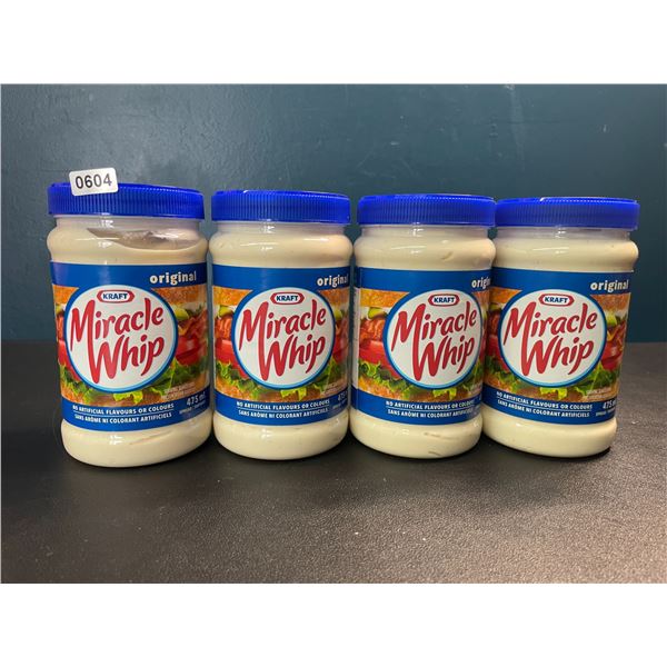 4 Jars of Kraft Miracle Whip Original - 475ml each - New (Exp: Nov 19 2024)