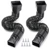 Image 1 : Box of 2 Flexible Rain Gutter Downspout Extensions - Extends from 21" to 60" - Brand New