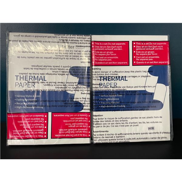2 Packs of Thermal Paper - Size A4 - (8.5 x 11inch) - Brand New