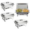 Image 1 : EHOMEA2Z Chafing Dish Buffet Set (4Pack) Chafers 8QT Buffet Servers & Warmers - NEW