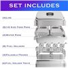 Image 2 : EHOMEA2Z Chafing Dish Buffet Set (4Pack) Chafers 8QT Buffet Servers & Warmers - NEW