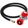 Image 1 : 2 GasOne 2109 4FT High Pressure 0-20 PSI Adjustable Regulator Hoses for Propane Tanks - NEW