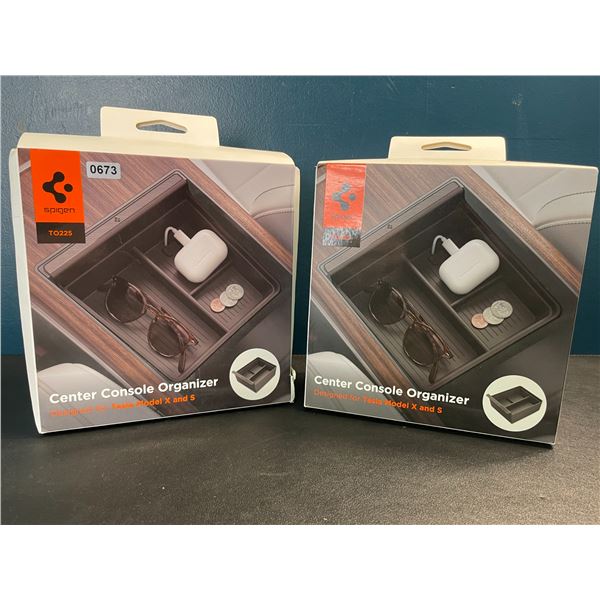 2 Spigen Centre Console Organizers for Tesla Model X & S - Brand New Sealed