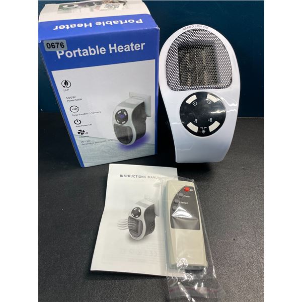 1 Portable Plug-In 500W Personal Space Heater - Brand New!