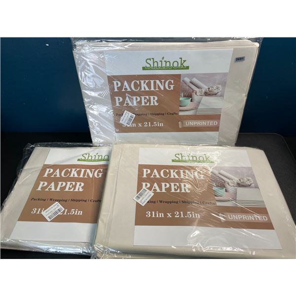 3 Packs of Packing Paper Sheets - Large Size (31" x 21.5") - 50 Sheets Each (2.1lbs) - New