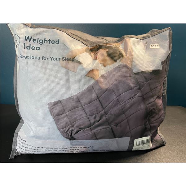 1 Queen Size Weighted Blanket for Adults - 60 x 80" - 15lbs Weight w/ Premium Glass Beads - NEW