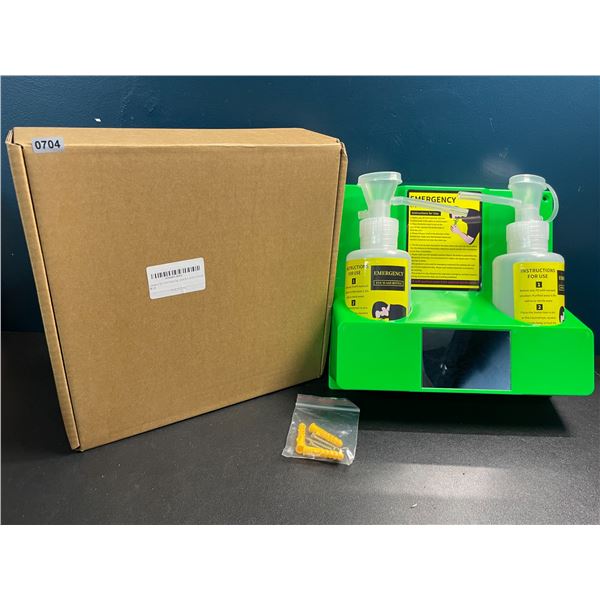 1 Wall-Mountable Emergency Eyewash Station/First Aid Eye-Wash Unit - Brand New