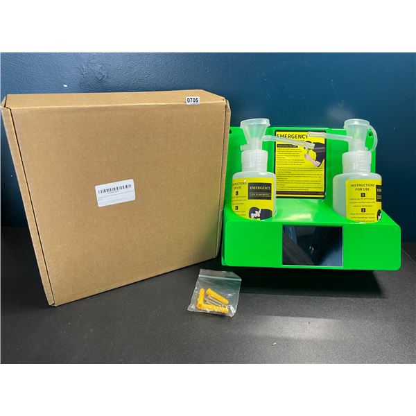1 Wall-Mountable Emergency Eyewash Station/First Aid Eye-Wash Unit - Brand New