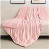 Image 1 : 1 Sherpa Fleece Cozy Soft Pink Weighted Blanket for Adults - 15lb Weight - Queen Size - BRAND NEW!