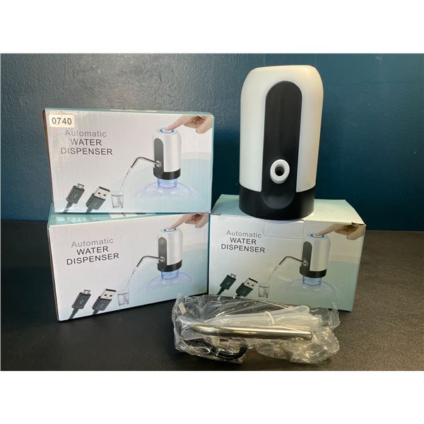 3 Automatic Water Dispensers - Rechargeable One-Touch Water/Drink Dispensers - Brand New!