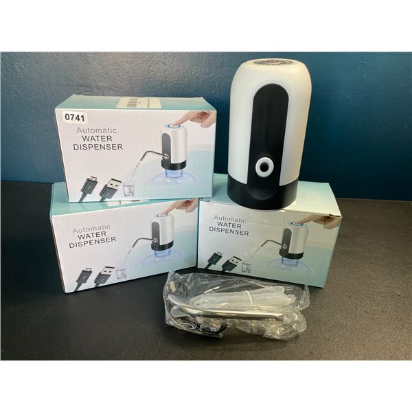 3 Automatic Water Dispensers - Rechargeable One-Touch Water/Drink Dispensers - Brand New!