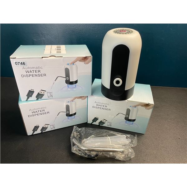 3 Automatic Water Dispensers - Rechargeable One-Touch Water/Drink Dispensers - Brand New!