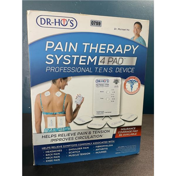 1 Dr.Ho's Pain Therapy System - 4 Pad Professional TENS Device - BRAND NEW!!