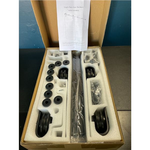 1 Sliding Barn Door Hardware Kit - 10Ft Double-Sliding Barn Door Hardware Track Kit - NEW