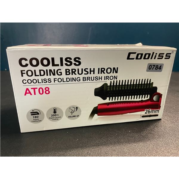 1 Cooliss Folding Brush Iron/Folding Hair Brush Styling Tool - Brand New