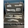 Image 1 : 1 Stainless Steel Gua Sha Skin Scraping Massage Tool Set in Hard Case - 8PCS - Brand New!