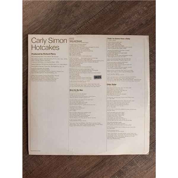 Carly Simon Hotcakes Vinyl Record