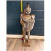 Image 1 : Large Decorative Aluminum/Metal Knight Statue - Used