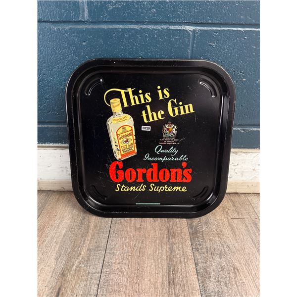 This is The Gin Gordons Dry Gin Vintage Advertising Tin Tray - Used