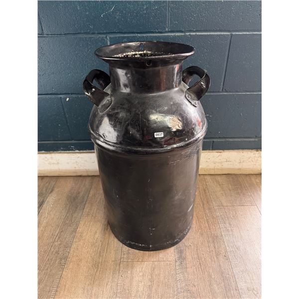Large Vintage Heavy Steel Milk Can - Used
