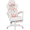 Image 1 : Zeanus ZE-100 Pink/White Gaming Chair - Reclining PC Computer Chair - BRAND NEW!!!
