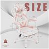 Image 3 : Zeanus ZE-100 Pink/White Gaming Chair - Reclining PC Computer Chair - BRAND NEW!!!