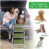 Image 2 : 1 Set of Pet Stairs/Foldable Portable Dog Ramp with Non-Slip Artificial Grass Steps for Vehicles