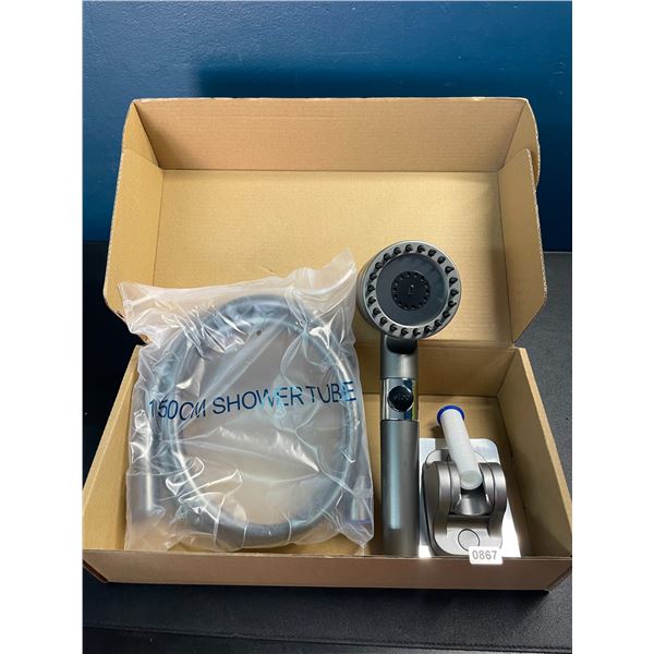 1 High-Pressure Shower Head with Handle - 3 Spray Modes - Brand New